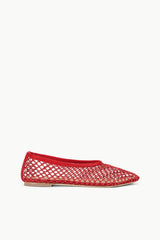ALBA BALLET FLAT RED NETTING - STAUD near me