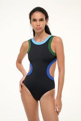 DOLCE ONE PIECE BLACK COLORBLOCK - STAUD outlet