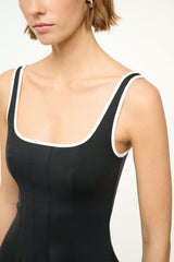 WELLS MINI SPORT DRESS BLACK IVORY - STAUD outlet