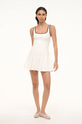 WELLS MINI SPORT DRESS IVORY BLACK - STAUD near me