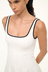 WELLS MINI SPORT DRESS IVORY BLACK - STAUD near me