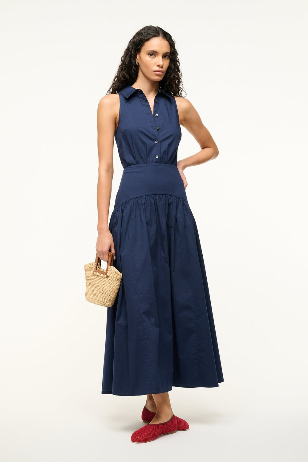 ROMY DRESS NAVY - STAUD near me