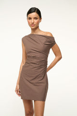 PHARE MINI DRESS DARK OAK MICRO STRIPE - STAUD outlet
