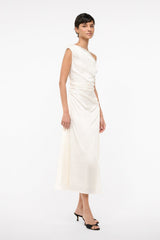 PHARE SILK DRESS IVORY - STAUD sale