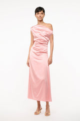 PHARE SILK DRESS ROSE - STAUD for sale