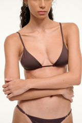 ALEXIS BIKINI TOP DARK CHOCOLATE - STAUD near me