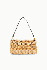 TIMMY CONVERTIBLE SHOULDER BAG NATURAL WOOD BEADS - STAUD sale