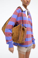 HAROLD HOBO BAG TAN SUEDE - STAUD outlet