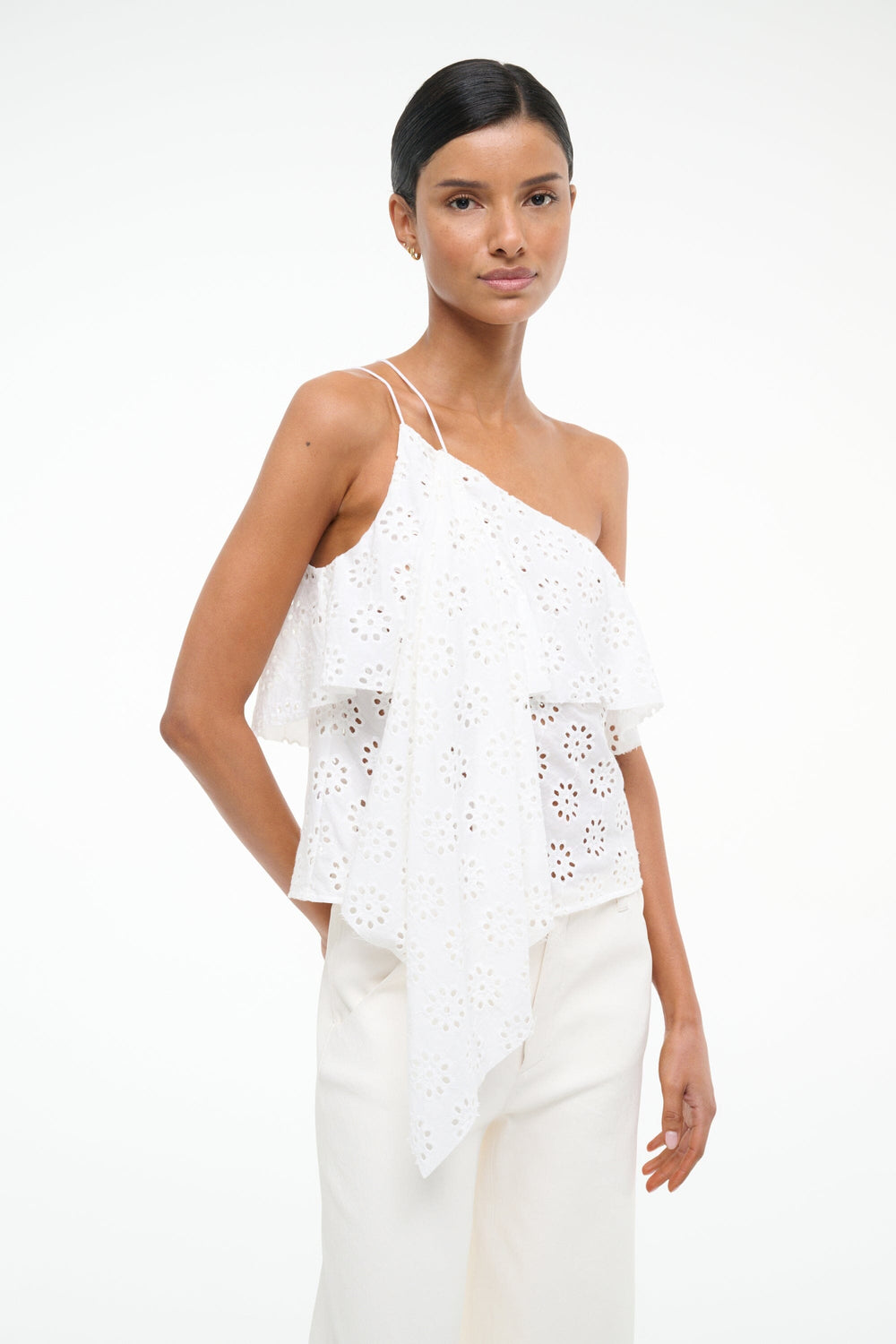 ISA TOP WHITE EYELET - STAUD US