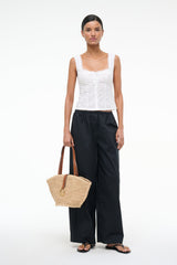 LOU TOP WHITE EYELET - STAUD near me