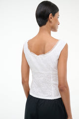 LOU TOP WHITE EYELET - STAUD near me