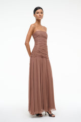 DALTON DRESS MOCHA - STAUD sale