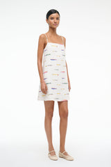 LAURA LINEN MINI DRESS POP SARDINES IVORY - STAUD near me