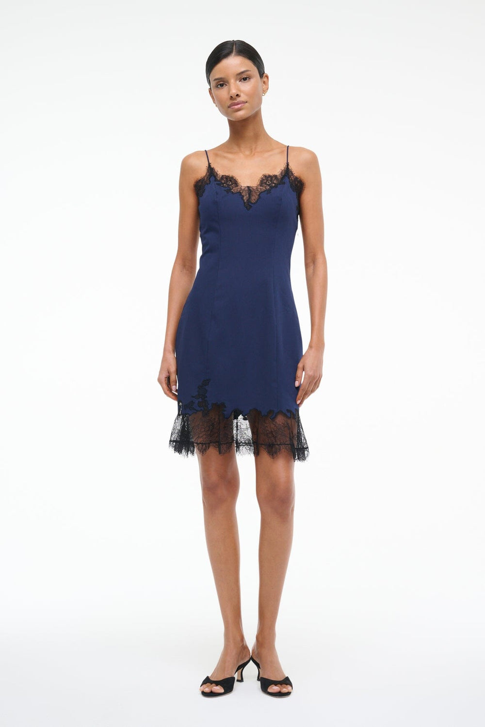 NADIA MINI DRESS NAVY - STAUD US