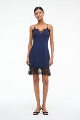 NADIA MINI DRESS NAVY - STAUD US