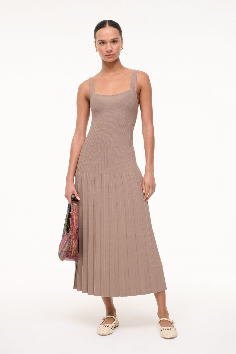 ELLISON DRESS TAUPE - STAUD for sale