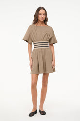 AMY MINI DRESS TAUPE - STAUD US