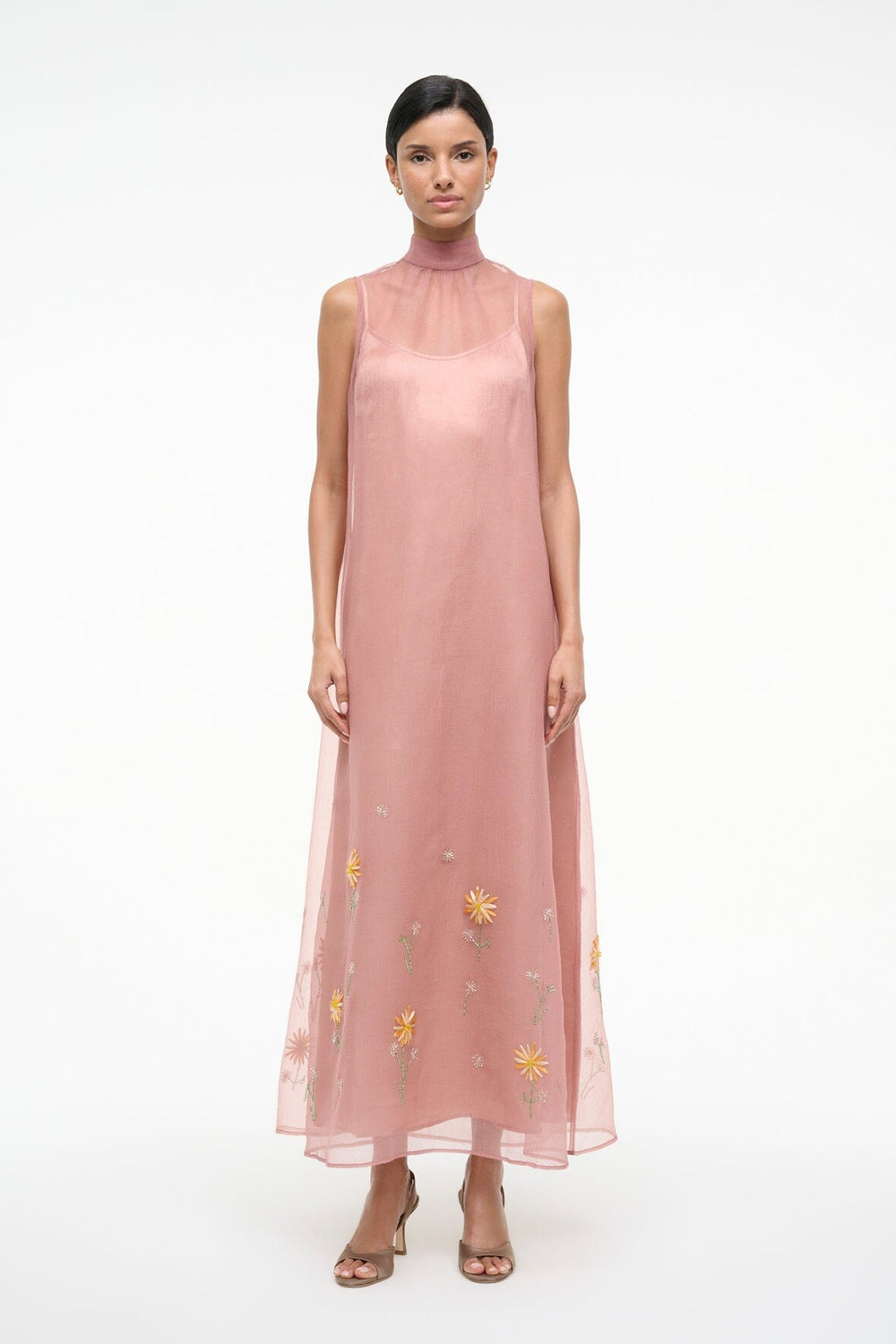 ALBEE DRESS DAHLIA DAYDREAM PINK - STAUD outlet