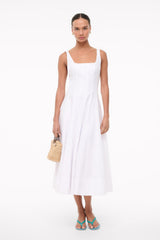 WELLS DRESS WHITE EMBROIDERY - STAUD online