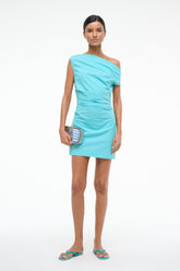 PHARE MINI DRESS TEAL - STAUD outlet