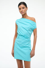 PHARE MINI DRESS TEAL - STAUD outlet