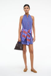 SHIRLEY MINI DRESS ATLAS STRIPE - STAUD US