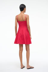 WYLIE MINI DRESS CHERRY - STAUD outlet