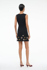 MERCER DRESS DAHLIA DAYDREAM BLACK - STAUD for sale