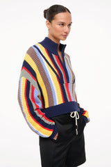 CROPPED HAMPTON SWEATER MARKET STRIPE - STAUD US