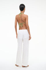 BONFIRE PANT WHITE EYELET - STAUD for sale