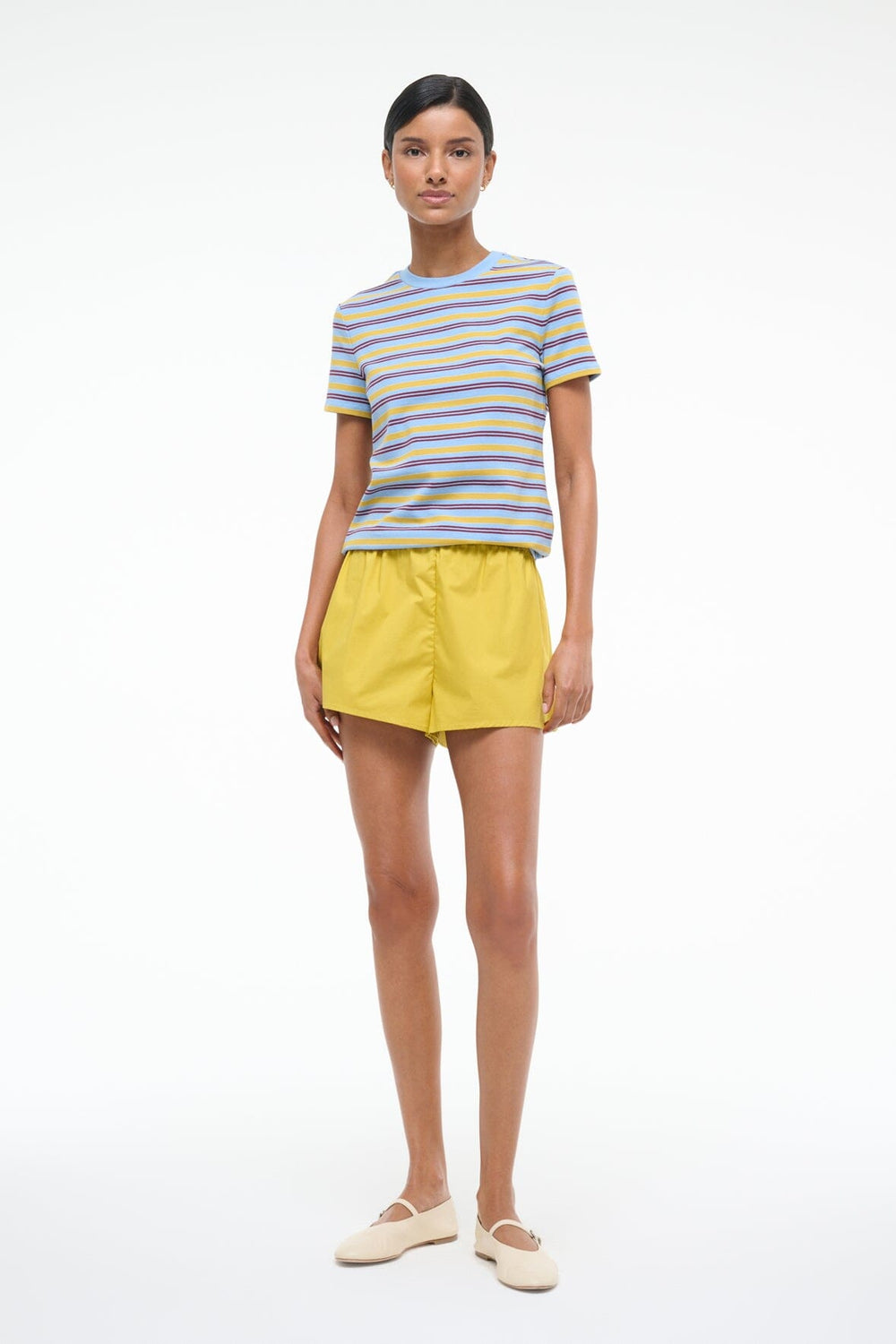 WEEKEND CREW TEE LINUS STRIPE - STAUD near me