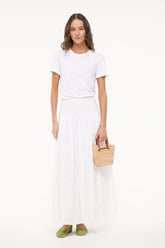 PROCIDA SKIRT WHITE EYELET - STAUD near me