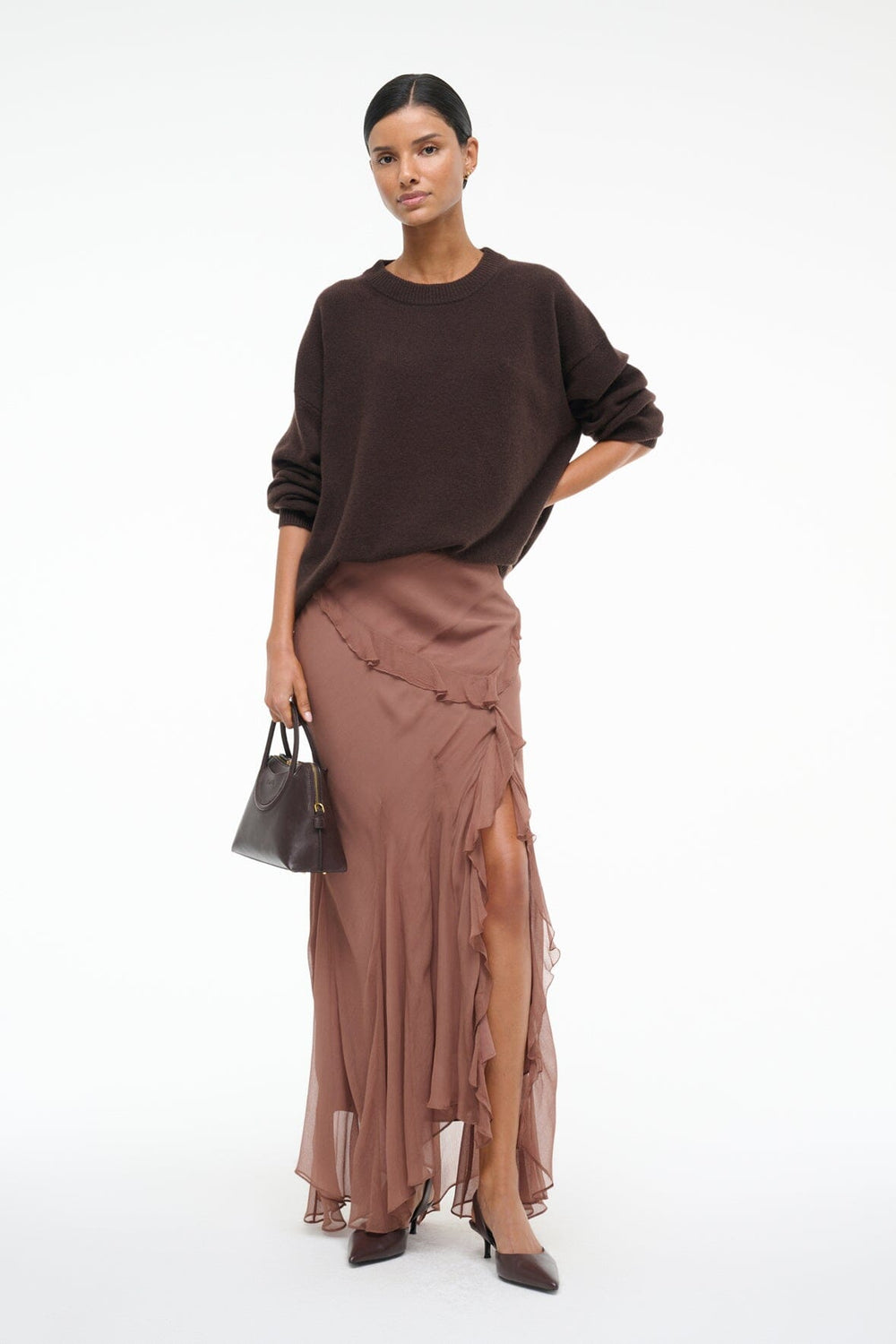 DIANA SKIRT MOCHA - STAUD sale