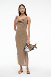 VIENNA DRESS TAUPE - STAUD for sale