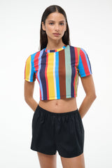 FERNANDA COVERUP TOP MARKET STRIPE - STAUD sale