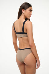 LIV BIKINI TOP TAUPE/BLACK - STAUD sale