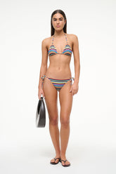 SISLEY SIDE TIE BIKINI BOTTOM MARKET STRIPE - STAUD for sale