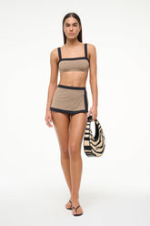 CANYON SWIM SKIRT TAUPE/BLACK - STAUD near me