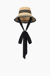 RITA RIBBON HAT NATURAL/BLACK - STAUD for sale