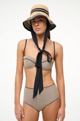 RITA RIBBON HAT NATURAL/BLACK - STAUD for sale
