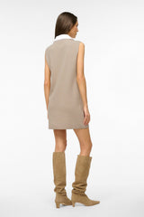 LESLIE MINI DRESS SAND/WHITE - STAUD online