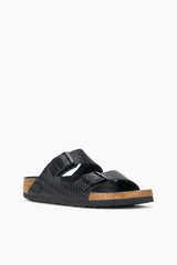 BIRKENSTOCK ARIZONA WOVEN EMBOSSED SANDAL BLACK - STAUD online