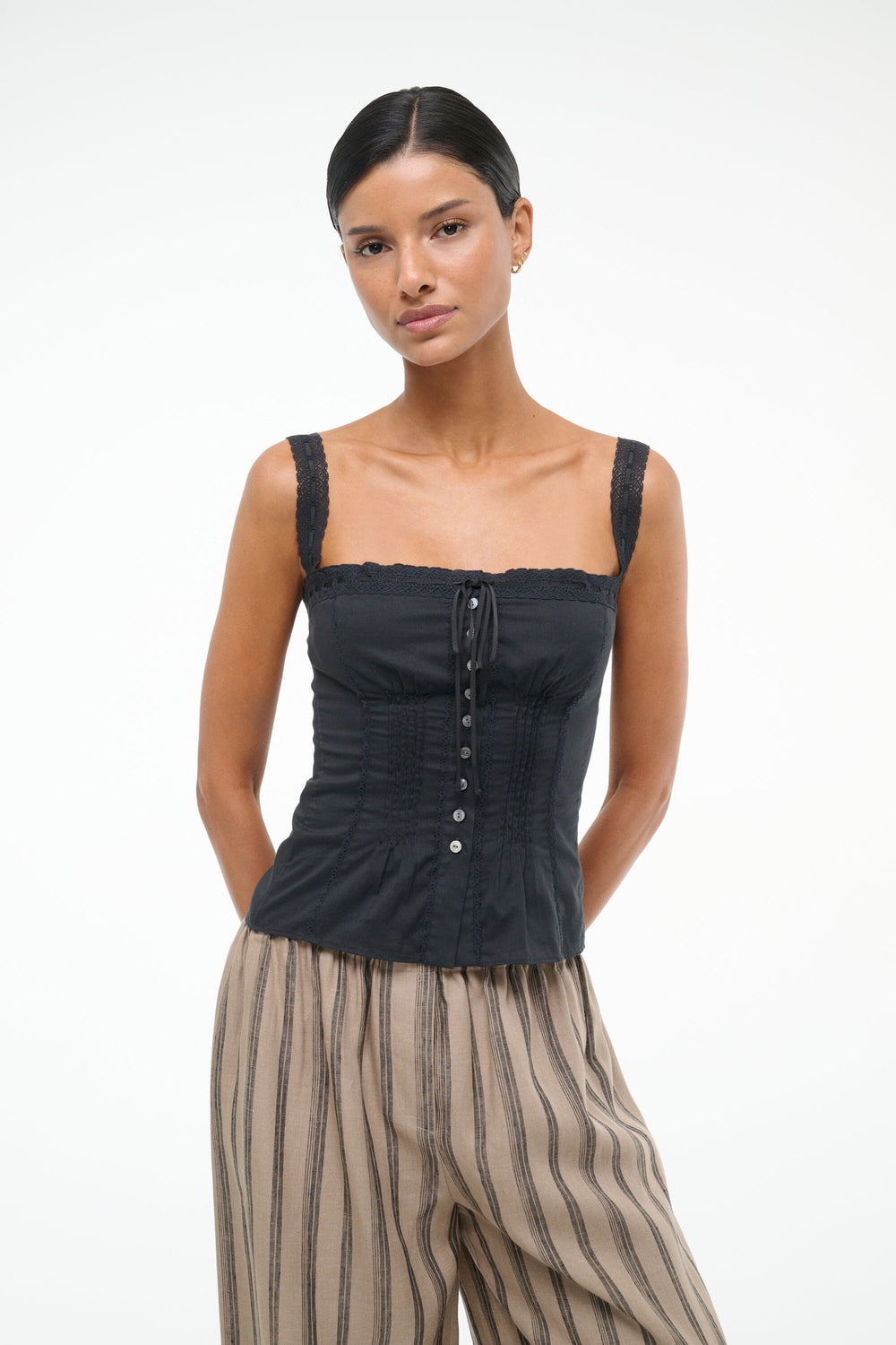 MATILDE TOP BLACK 1 - STAUD outlet