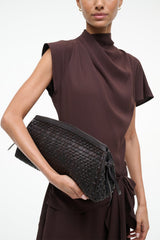 MAUDE SOFT CLUTCH ESPRESSO WOVEN - STAUD near me