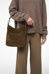 MEL SHOULDER BAG TRUFFLE SUEDE - STAUD online