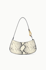 OLLIE BAG WHITE SNAKE - STAUD sale