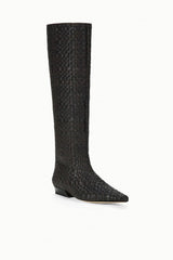 WALLY FLAT BOOT ESPRESSO WOVEN - STAUD near me