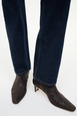 WALLY ANKLE BOOT ESPRESSO WOVEN - STAUD outlet