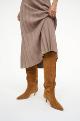 SEBASTIAN KITTEN HEEL BOOT TAN - STAUD for sale