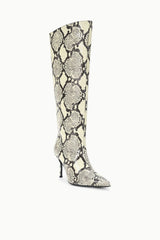 SEBASTIAN HIGH HEEL BOOT WHITE SNAKE - STAUD sale